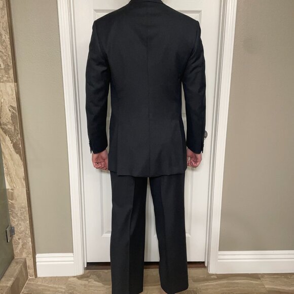 BRIONI PARLAMENTO/SIGMA Charcoal Two-Piece 100% Wool Two-Button Twill Suit - Picture 4 of 10